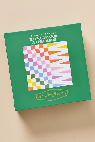 Designworks Ink Backgammon & Checkers Set In Green