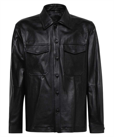 Brett Johnson Hermitage Leather Jacket In Black