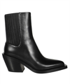 COACH COACH 75MM POINTED-TOE LEATHER ANKLE BOOTS