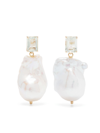 Mateo 14k Yellow Gold Amethyst And Pearl Drop Earrings In Gold