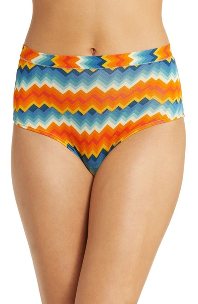 Meundies Feelfree High Waist Briefs In Groovy Chevron