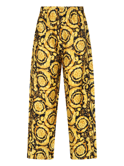 Versace Baroque Pattern Straight Leg Pajama Pants In Default Title