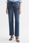 Reiss Phillipa Boyfriend Jeans In Mid Blue