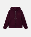 Stella Mccartney Logo Zip Hoodie In Red Night