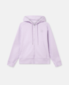 Stella Mccartney Logo Zip Hoodie In Purple Glow