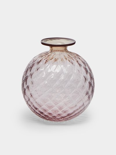 Venini Monofiori Balloton Murano Glass Bud Vase In Neutral