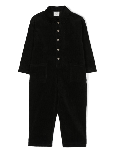 Studio Clay Kids' Saturday Button-up Jumpsuit In Black