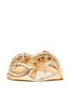 MANSUR GAVRIEL MINI CLOUD METALLIC-FINISH CLUTCH