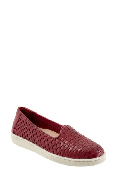 Trotters Adelina Woven Slip-on Shoe In Sangria