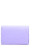 Royce New York Leather Card Case In Lavender - Deboss