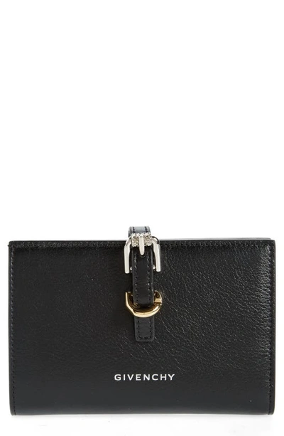 Givenchy Voyou Bifold Wallet In Tumbled Leather In Black