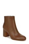 Vince Terri Leather Block-heel Booties In Brown