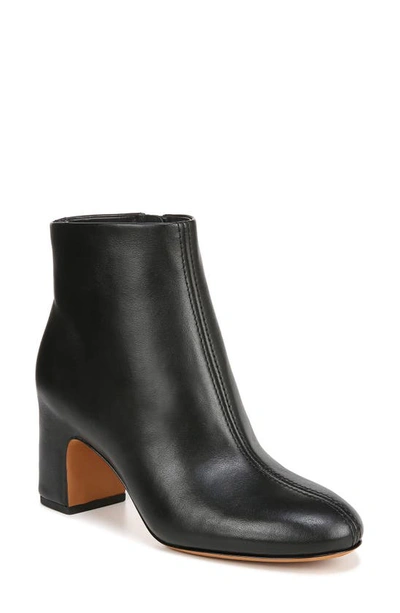 Vince Terri Leather Block-heel Booties In Black