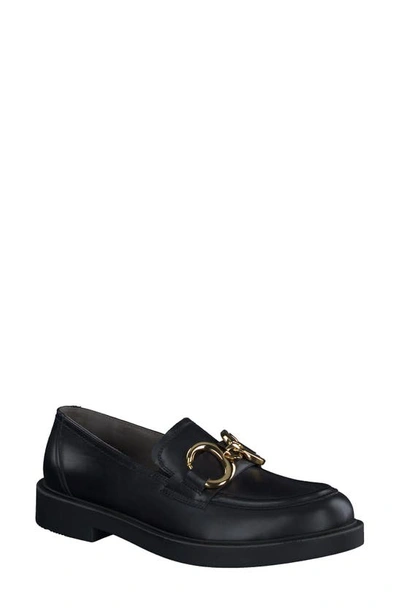 Paul Green Salon Loafer In Black Leather