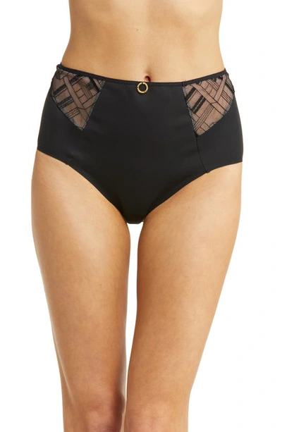 Chantelle Lingerie Graphic Allure High Waist Support Briefs In Black-11