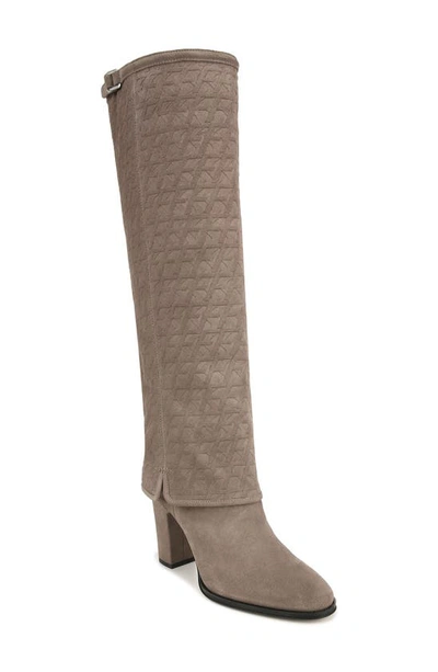 Franco Sarto West Knee High Boot In Grey Suede