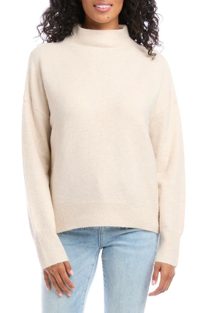 Karen Kane Mock Neck Sweater In Sand