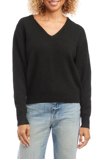 Karen Kane V-neck Sweater In Black