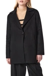 Bernardo Double Face Single Breasted Jacket In Black