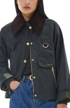 Barbour Reighton Spey Waxed Jacket In Sage/ Ancient
