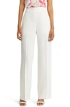 Hugo Boss Relaxed-fit High-waisted Trousers With Wide Leg In Natural