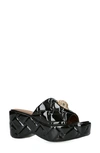 Kurt Geiger Kensington Platform Wedge Slide Sandal In Black