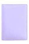 Royce New York Leather Vaccine Card & Passport Holder In Lavender- Gold Foil