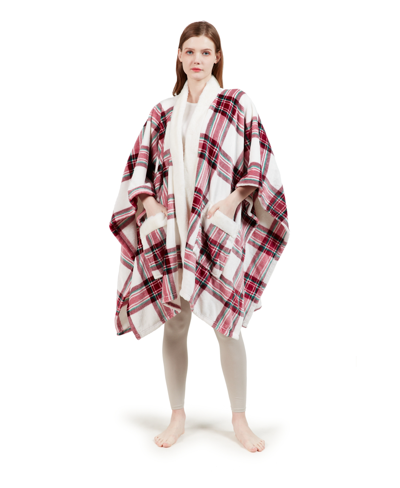 Charter Club Cozy Plush Wrap Robe Throw, 50" X 70", Created For Macy's In Christmas Plaid