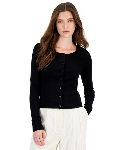 And Now This Women's Ribbed Cardigan In Black
