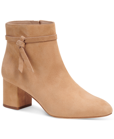 Kate Spade Women's Knott Suede Ankle Booties In Light Fawn