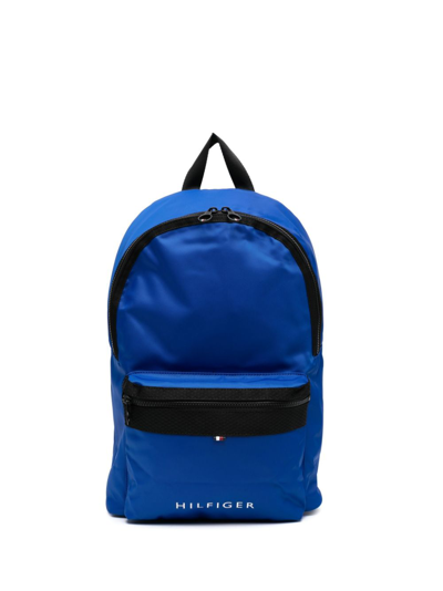 Tommy Hilfiger Skyline Logo-print Backpack In Blue