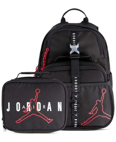 Jordan Air  Boys Lunch Backpack Set In Black