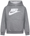 Nike Men's  Sportswear Club Fleece Graphic Pullover Hoodie In Dark Gray Heather