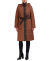 COLE HAAN WOMEN'S BELTED HOODED QUILTED COAT, CREATED FOR MACY'S