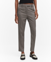Mango Houndstooth Skinny Ankle Suit Pants In Blue