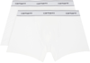 CARHARTT TWO-PACK WHITE COTTON BOXERS