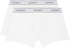 Carhartt Two-pack White Cotton Boxers In 931 White + White