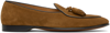 Ralph Lauren Tan Belvin Tassel Slippers In Cacao