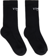 Vtmnts Black Logo Socks In Black