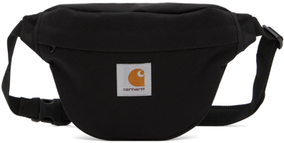 Carhartt Jake Hip Logo-appliquéd Canvas Belt Bag In Black
