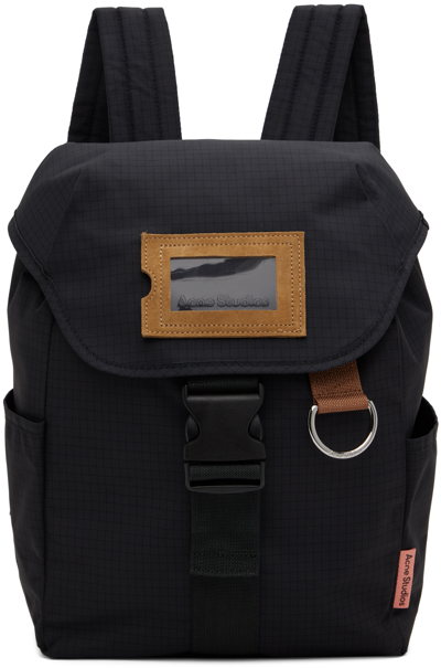 Acne Studios Technical-ripstop Backpack In 900 Black