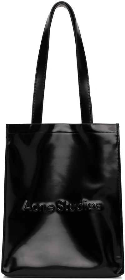 Acne Studios Logo Tote Bag In 900 Black