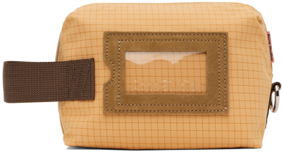 Acne Studios Yellow Toiletry Pouch In Yellow/brown