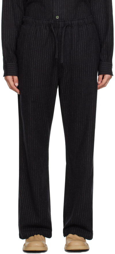 Needles Black String Work Lounge Pants In C-black