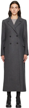 WYNN HAMLYN GRAY DOUBLE-BREASTED COAT