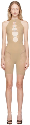 Poster Girl Ssense Exclusive Taupe Jetta Jumpsuit In Clay