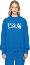 SPORTY AND RICH BLUE FITNESS MOTION SWEATSHIRT