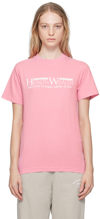 SPORTY AND RICH PINK 'HEALTH WEALTH' T-SHIRT