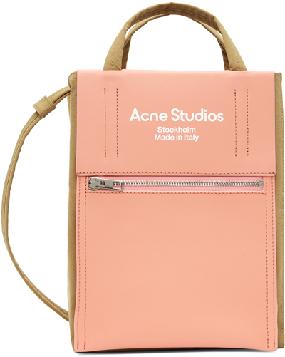 Acne Studios Papery Logo Printed Tote Bag In Pink