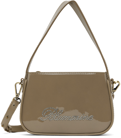 Blumarine Taupe Small Rhinestone Bag In N0811 Coffee Liqueur